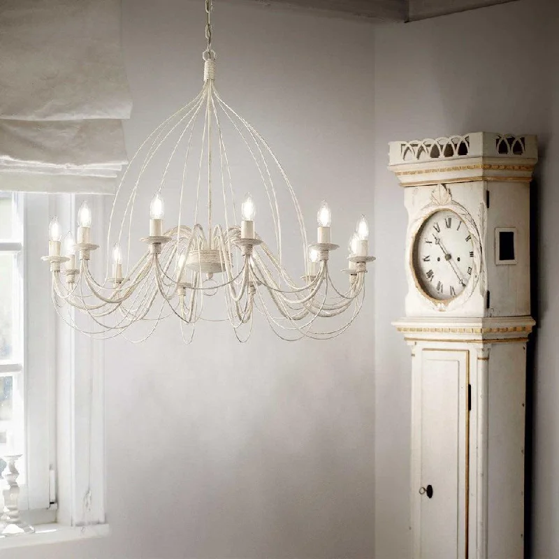 Incandescent Chandeliers for a Warm and Traditional GlowIncandescent Chandeliers for a Warm and Traditional GlowCorte Chandelier 12Lt in White, Rust Incandescent Chandeliers for a Warm and Traditional GlowIncandescent Chandeliers for a Warm and Traditional GlowCorte Chandelier 12Lt in White, Rust