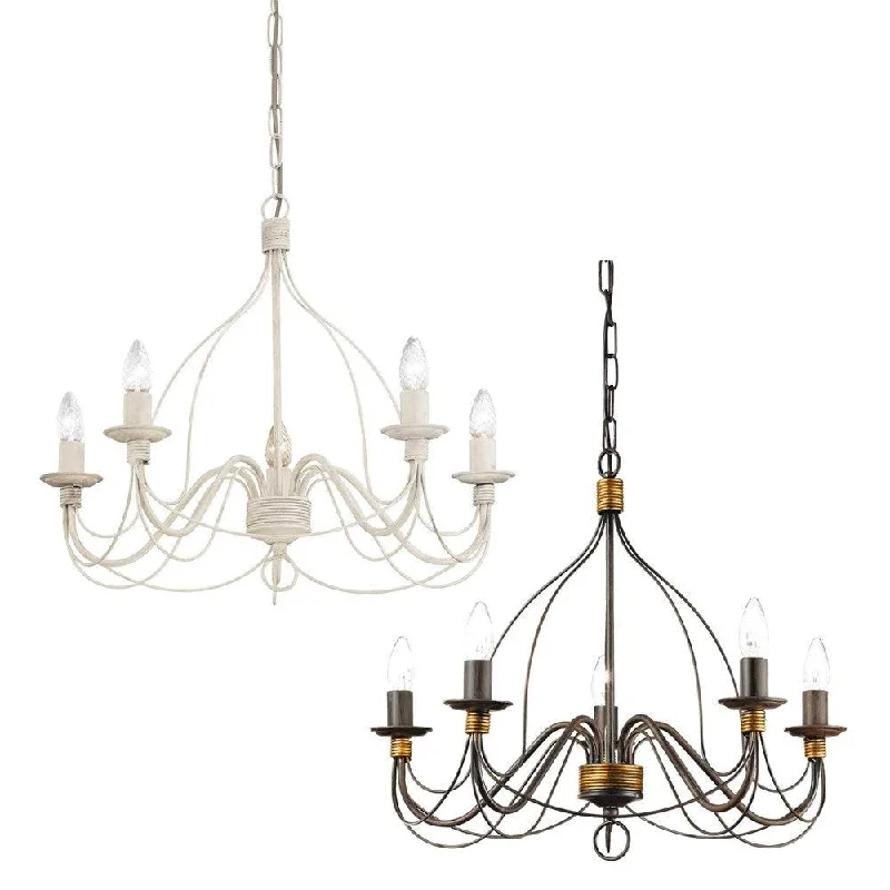 French Country Chandeliers with a Romantic AuraFrench Country Chandeliers with a Romantic AuraCorte Chandelier 5Lt in White, Rust French Country Chandeliers with a Romantic AuraFrench Country Chandeliers with a Romantic AuraCorte Chandelier 5Lt in White, Rust