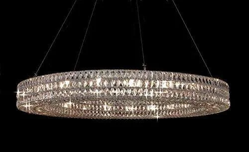 Chandeliers with Frosted Glass for a Softer Light DiffusionChandeliers with Frosted Glass for a Softer Light DiffusionCrystal Nimbus Ring Chandelier Modern / Contemporary Light 59" W - Good For Dining Room Foyer Entryway Family Room Etc H6.5" X W59" - Gb104-3063/21