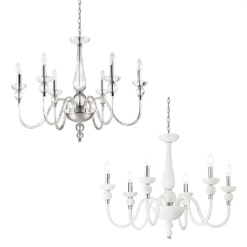 Chandeliers with Candle - Style Bulbs for a Classic AestheticChandeliers with Candle - Style Bulbs for a Classic AestheticDoge Chandelier 6Lt in Clear or White Chandeliers with Candle - Style Bulbs for a Classic AestheticChandeliers with Candle - Style Bulbs for a Classic AestheticDoge Chandelier 6Lt in Clear or White