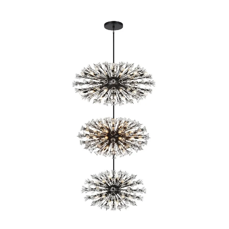 Chandeliers with Murano Glass for a High - End Artistic TouchChandeliers with Murano Glass for a High - End Artistic TouchElegant Vera 2500G50L3BK Chandelier Light - Black