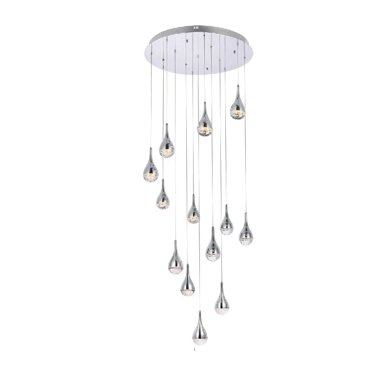 Chandeliers with Metal Frames in Bronze FinishChandeliers with Metal Frames in Bronze FinishElegant Amherst 3813D30C Chandelier Light - Chrome