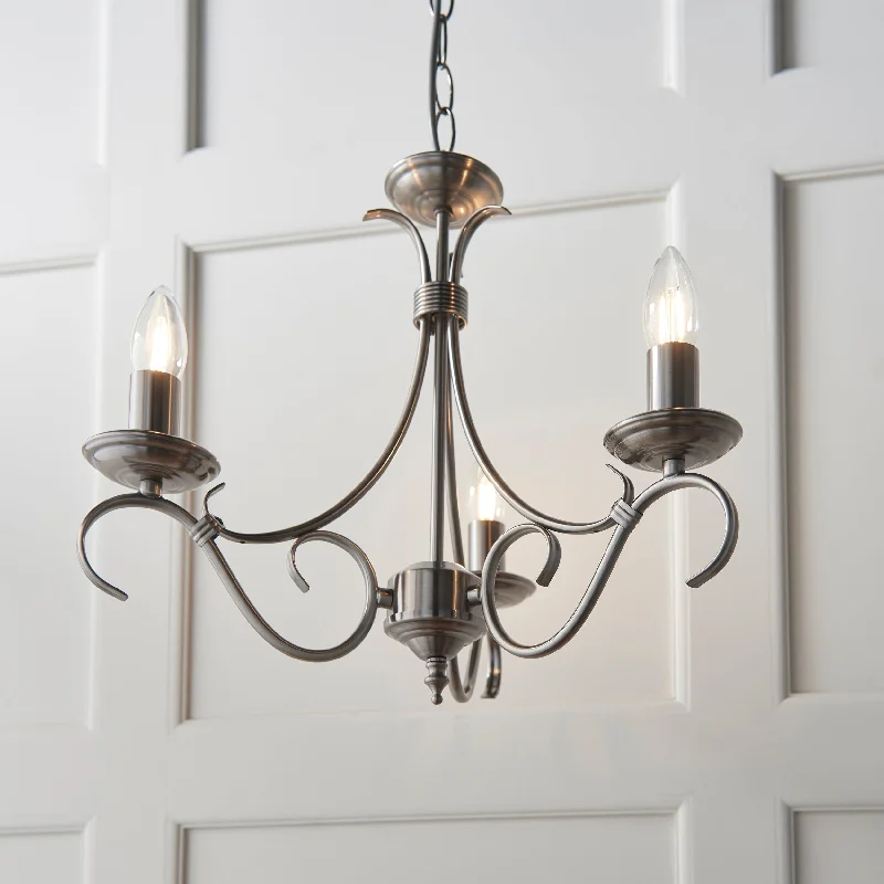 Chandeliers with Metal Frames in Copper FinishChandeliers with Metal Frames in Copper FinishEndon Bernice 3lt Chandelier Antique Silver Chandeliers with Metal Frames in Copper FinishChandeliers with Metal Frames in Copper FinishEndon Bernice 3lt Chandelier Antique Silver