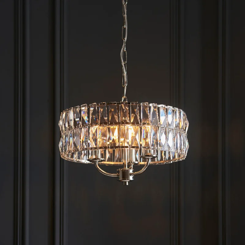 Minimalist Chandeliers for Sleek and Simple InteriorsMinimalist Chandeliers for Sleek and Simple InteriorsEndon Clifton 3lt Chandelier Bright Nickel Minimalist Chandeliers for Sleek and Simple InteriorsMinimalist Chandeliers for Sleek and Simple InteriorsEndon Clifton 3lt Chandelier Bright Nickel