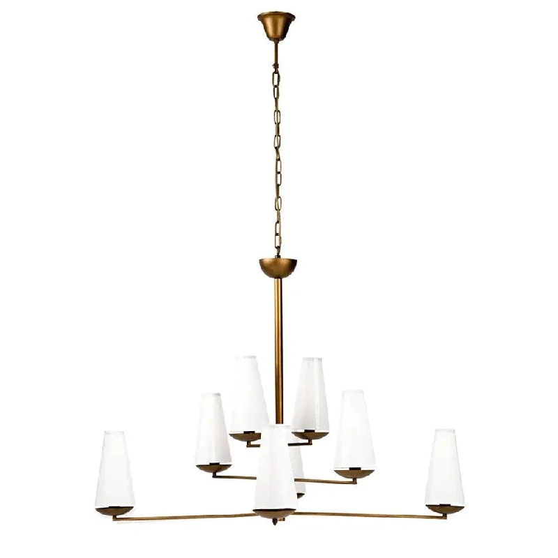 Chandeliers with Colored Glass for a Splash of ColorChandeliers with Colored Glass for a Splash of ColorEsther Chandelier 8Lt in Antique Gold Chandeliers with Colored Glass for a Splash of ColorChandeliers with Colored Glass for a Splash of ColorEsther Chandelier 8Lt in Antique Gold