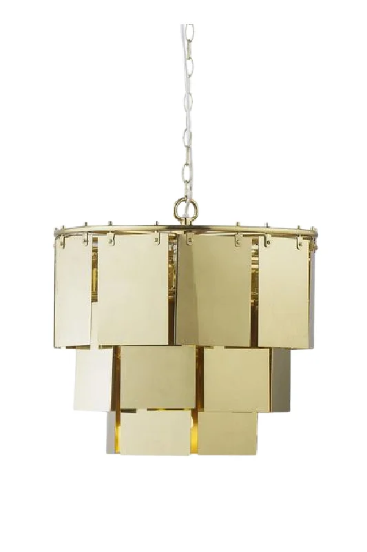 Oversized Chandeliers as a Statement Piece in Living RoomsOversized Chandeliers as a Statement Piece in Living RoomsGolden Brass Sheets Chandelier L | Andrew Martin Marilyn