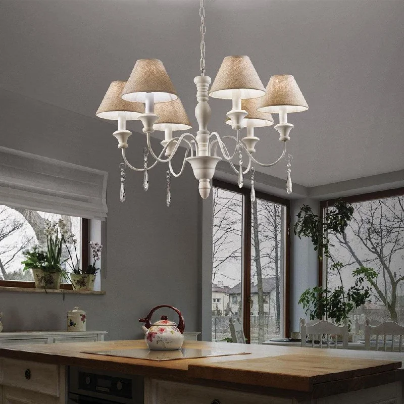 Chandeliers with Metal Frames in Gold FinishChandeliers with Metal Frames in Gold FinishProvence Chandelier 6Lt in White Chandeliers with Metal Frames in Gold FinishChandeliers with Metal Frames in Gold FinishProvence Chandelier 6Lt in White