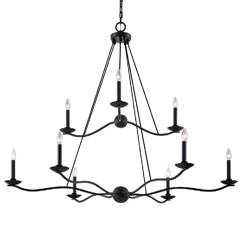 Chandeliers with Metal Frames in Black FinishChandeliers with Metal Frames in Black FinishSawyer 2 Tier Chandelier Chandeliers with Metal Frames in Black FinishChandeliers with Metal Frames in Black FinishSawyer 2 Tier Chandelier
