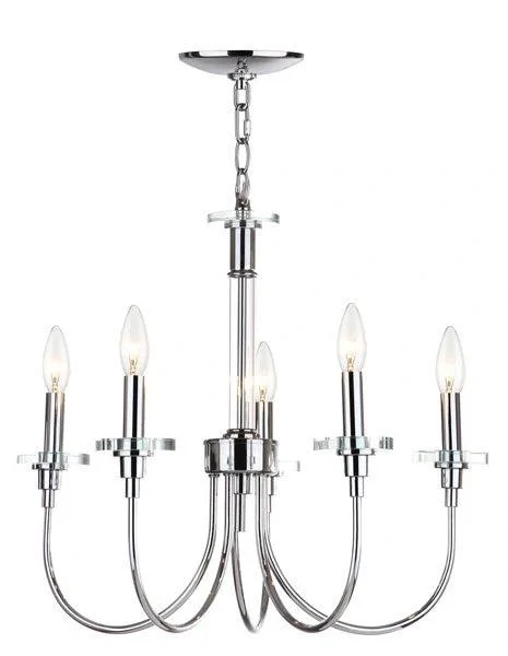 LED Chandeliers for Energy - Efficient LightingLED Chandeliers for Energy - Efficient LightingSHARON 5 LIGHT CHROME 21 INCH DIA ADJUSTABLE CHANDELIER
