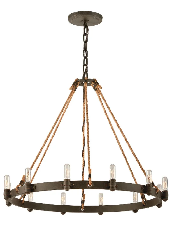 Chandeliers with Metal Frames in Black FinishChandeliers with Metal Frames in Black FinishPike Place 12 Light Pendant