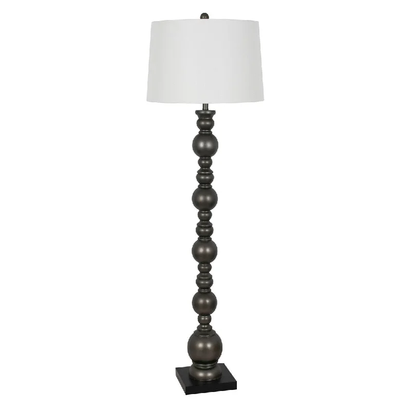 Marble Base Floor Lamp for a Touch of LuxuryMarble Base Floor Lamp for a Touch of Luxury65" Resin Floor Lamp - Dark Pewter/Black