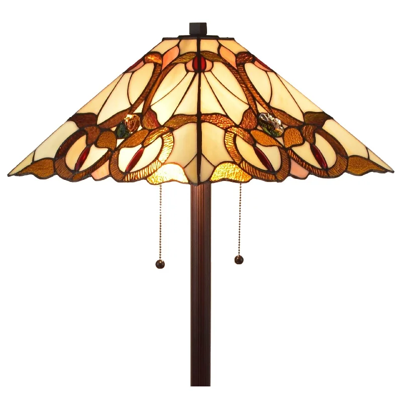 Bohemian Inspired Floor Lamp for Eclectic Home DecorBohemian Inspired Floor Lamp for Eclectic Home DecorAmora Lighting AM343FL17 Tiffany Style Mission Floor Lamp 63" Tall