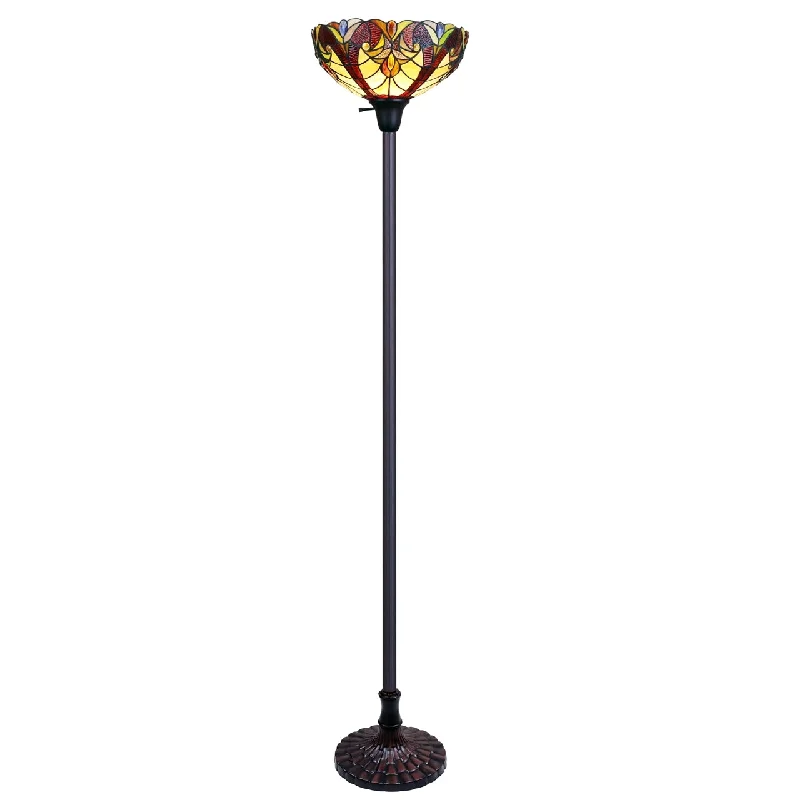 Fabric Floor Lamp with a Linen Shade for a Relaxed AestheticFabric Floor Lamp with a Linen Shade for a Relaxed AestheticChloe Lighting Adia Tiffany-Style Dark Bronze 1- Floor Lamp 14" Shade