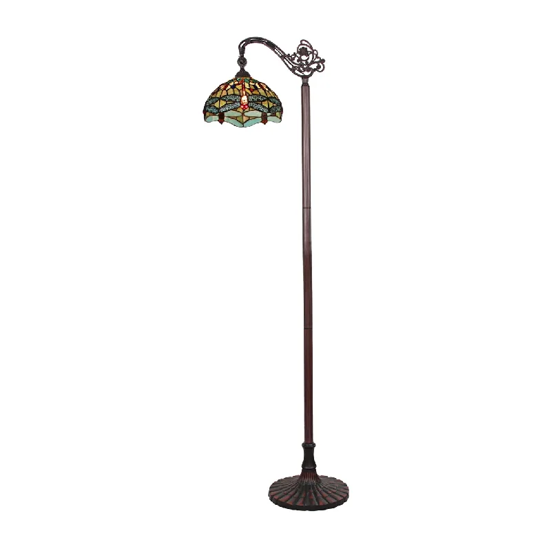 Wood Floor Lamp with Natural Grain for a Warm and Organic FeelWood Floor Lamp with Natural Grain for a Warm and Organic FeelChloe Lighting Ch3t471gd11-Rf1 Empress Dragonfly Tiffany-Style Dark Bronze 1 Light Reading Floor Lamp 11" Wide