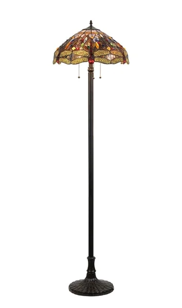 Modern Minimalist Floor Lamp for Contemporary Living RoomsModern Minimalist Floor Lamp for Contemporary Living RoomsChloe Lighting CH33341DY18-FL3 Dragan Tiffany-style 3 Light Dragonfly Floor Lamp 18`` Shade