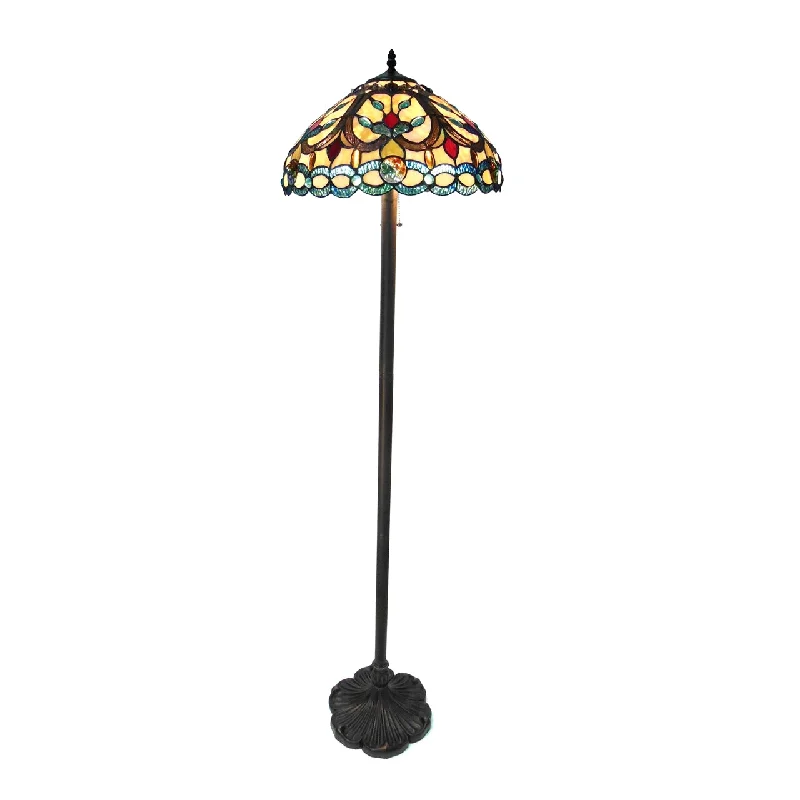 Dimmable Floor Lamp for Adjustable Lighting AmbianceDimmable Floor Lamp for Adjustable Lighting AmbianceChloe Lighting CH18032AV18-FL2 Hayden Tiffany-style 2 Light Crystal Design Floor Lamp 18`` Shade