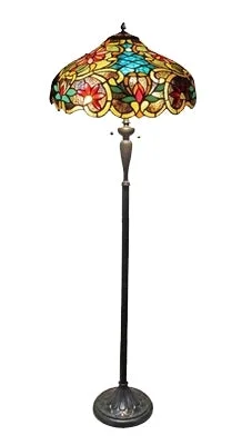 Dimmable Floor Lamp for Adjustable Lighting AmbianceDimmable Floor Lamp for Adjustable Lighting AmbianceChloe Lighting CH1A674VB18-FL2 Leslie Tiffany-style Victorian 2 Light Floor Lamp 18`` Shade