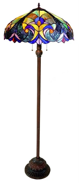 Bohemian Inspired Floor Lamp for Eclectic Home DecorBohemian Inspired Floor Lamp for Eclectic Home DecorChloe Lighting CH18780VT18-FL2 Liaison Tiffany-style 2 Light Victorian Floor Lamp 18`` Shade