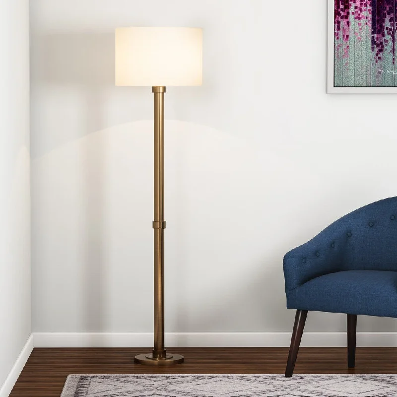 Rustic Farmhouse Style Floor Lamp for Cozy BedroomsRustic Farmhouse Style Floor Lamp for Cozy BedroomsCopper Grove Baptisia Brass Floor Lamp - Black/Brass