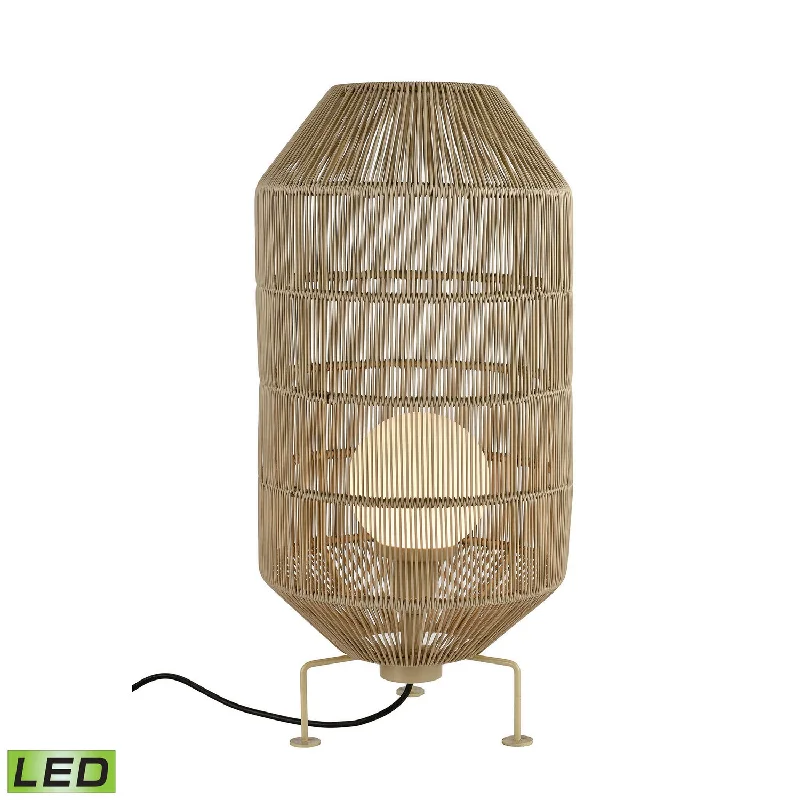Wood Floor Lamp with Natural Grain for a Warm and Organic FeelWood Floor Lamp with Natural Grain for a Warm and Organic FeelElk Lighting D4622  Corsica Lamp Beige