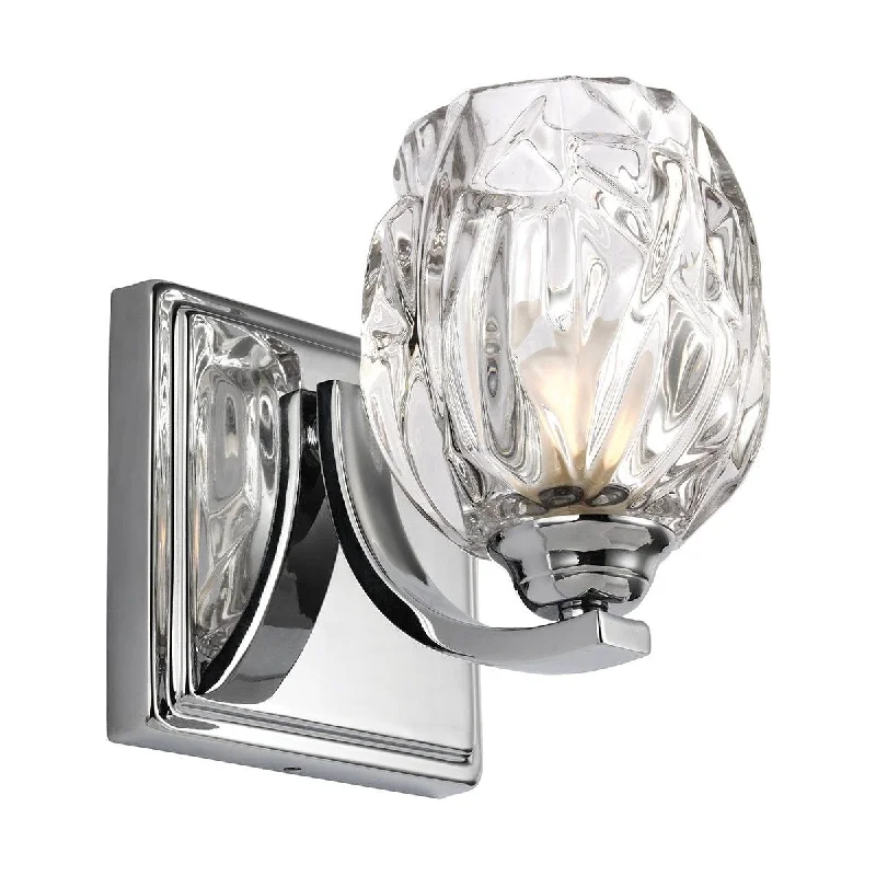Wood Floor Lamp with Natural Grain for a Warm and Organic FeelWood Floor Lamp with Natural Grain for a Warm and Organic FeelFeiss Kalli 1 Light Polished Chrome Bathroom Wall Light