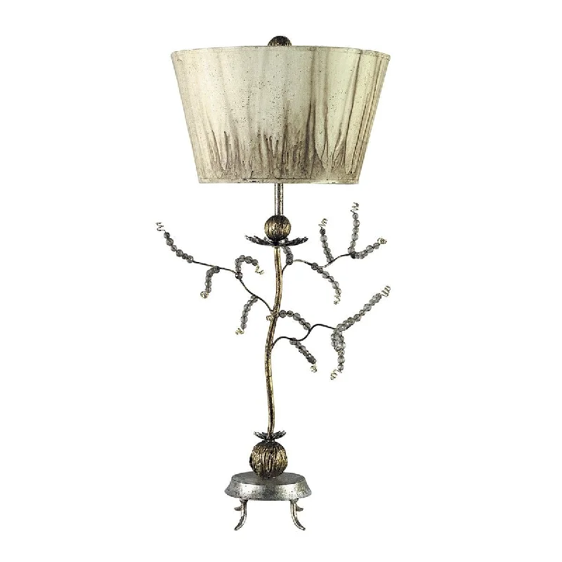 Glass Floor Lamp with Frosted Shades for Soft Diffused LightGlass Floor Lamp with Frosted Shades for Soft Diffused LightFlambeau Kristal 1 Light Table Lamp - Putty & Gold Leaf