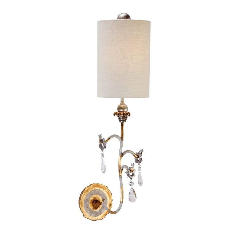Smart Floor Lamp with Voice Control and Bluetooth ConnectivitySmart Floor Lamp with Voice Control and Bluetooth ConnectivityFlambeau Tivoli 1 Light Gold & Cream Wall Light
