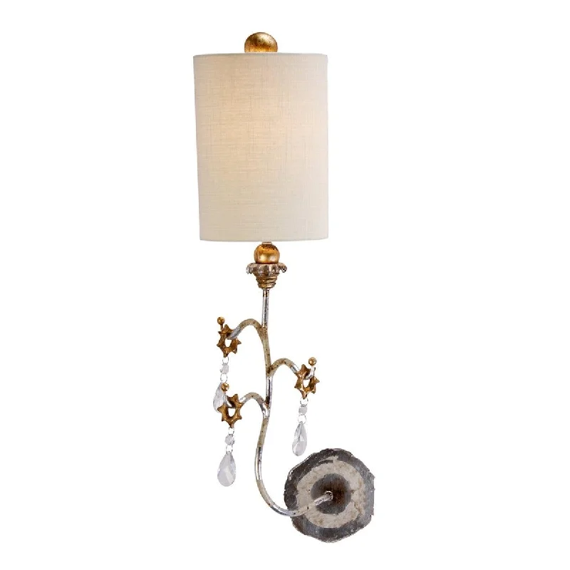 Rustic Farmhouse Style Floor Lamp for Cozy BedroomsRustic Farmhouse Style Floor Lamp for Cozy BedroomsFlambeau Tivoli 1 Light Silver & Cream Wall Light