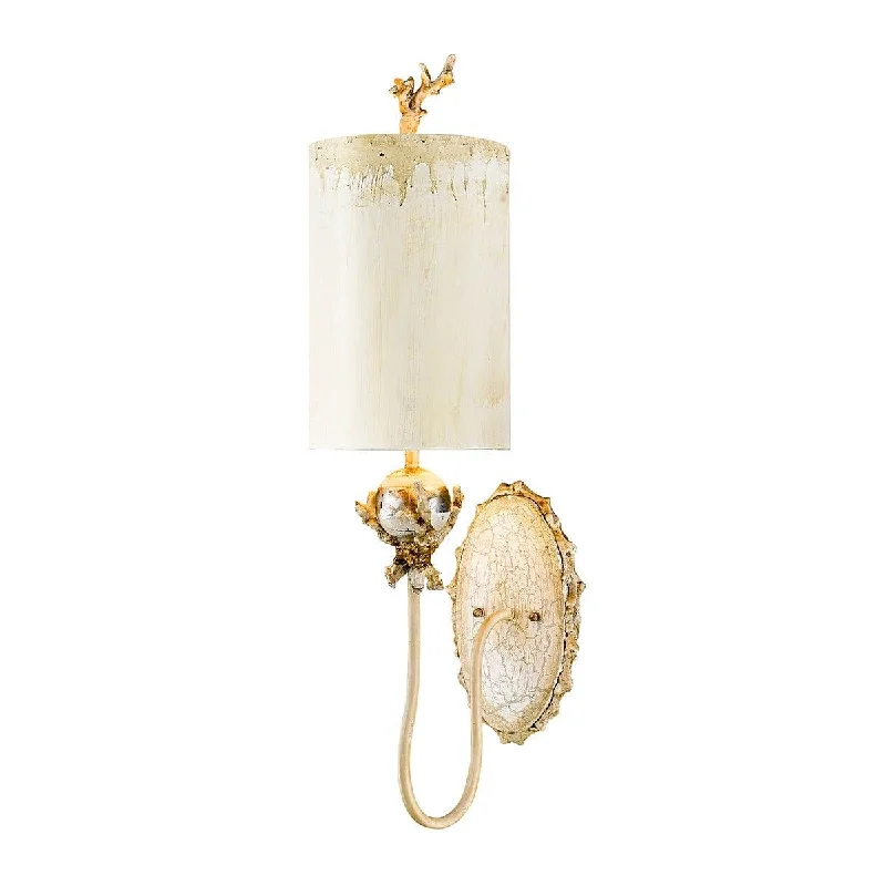 Fabric Floor Lamp with a Linen Shade for a Relaxed AestheticFabric Floor Lamp with a Linen Shade for a Relaxed AestheticFlambeau Trellis 1 Light Putty & Silver Wall Light