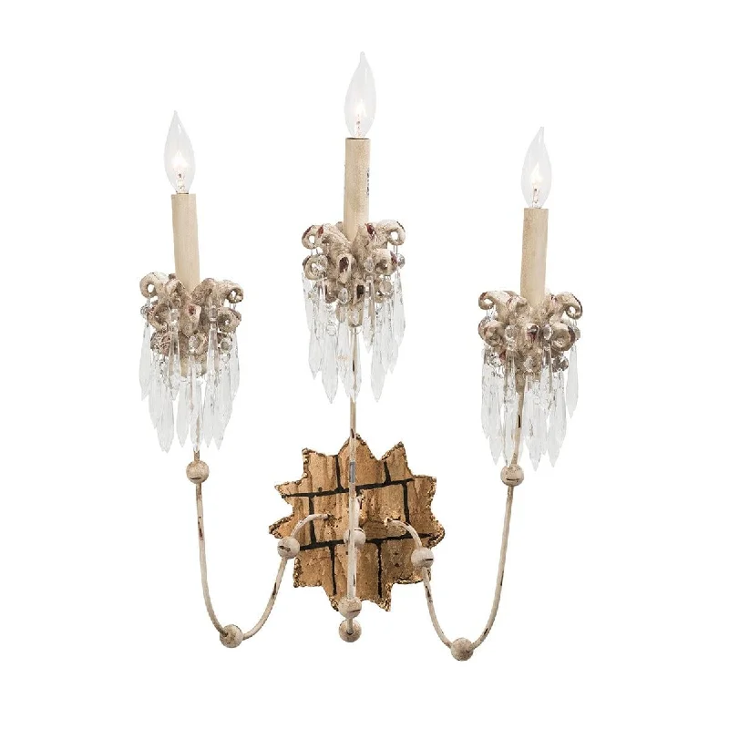 Bohemian Inspired Floor Lamp for Eclectic Home DecorBohemian Inspired Floor Lamp for Eclectic Home DecorFlambeau Venetian 3 Light Beige & Gold Wall Light