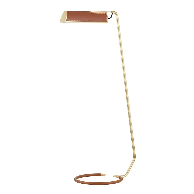Modern Minimalist Floor Lamp for Contemporary Living RoomsModern Minimalist Floor Lamp for Contemporary Living RoomsHoltsville 1-light Aged Brass and Saddle Floor Lamp