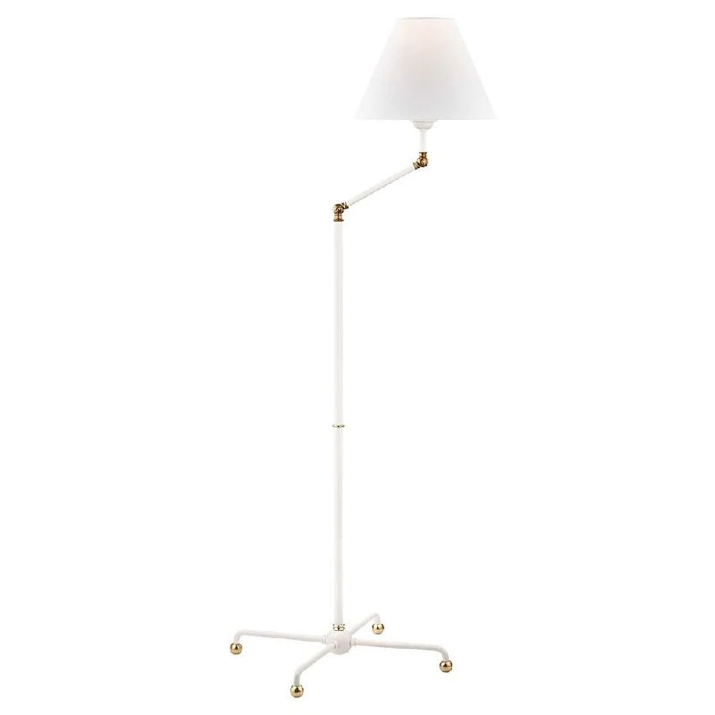 Modern Minimalist Floor Lamp for Contemporary Living RoomsModern Minimalist Floor Lamp for Contemporary Living RoomsHudson Valley Classic No.1 by Mark D. Sikes 1-light White Floor Lamp, White Linen