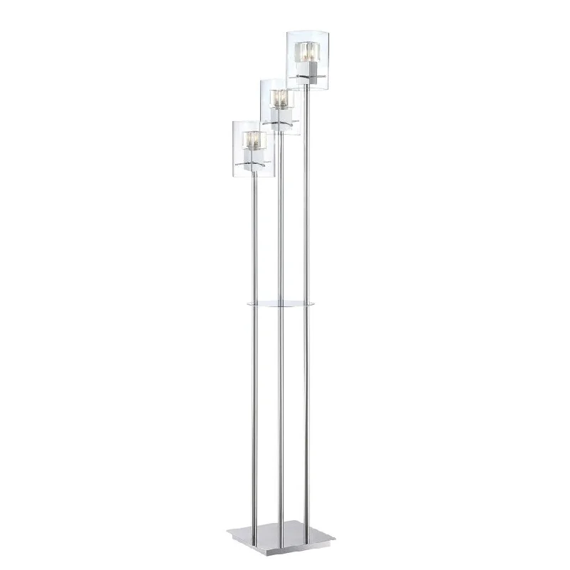 Metal Floor Lamp with a Matte Black Finish for a Sleek LookMetal Floor Lamp with a Matte Black Finish for a Sleek LookLite Source Aida 3-light Floor Lamp Chrome