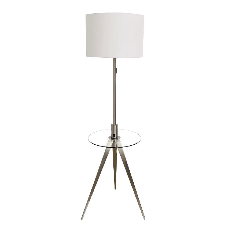 Glass Floor Lamp with Frosted Shades for Soft Diffused LightGlass Floor Lamp with Frosted Shades for Soft Diffused LightLuce Lumen Lighting LL1892-89  One Light Floor Lamp Lamp Pewter, Nickel, Silver