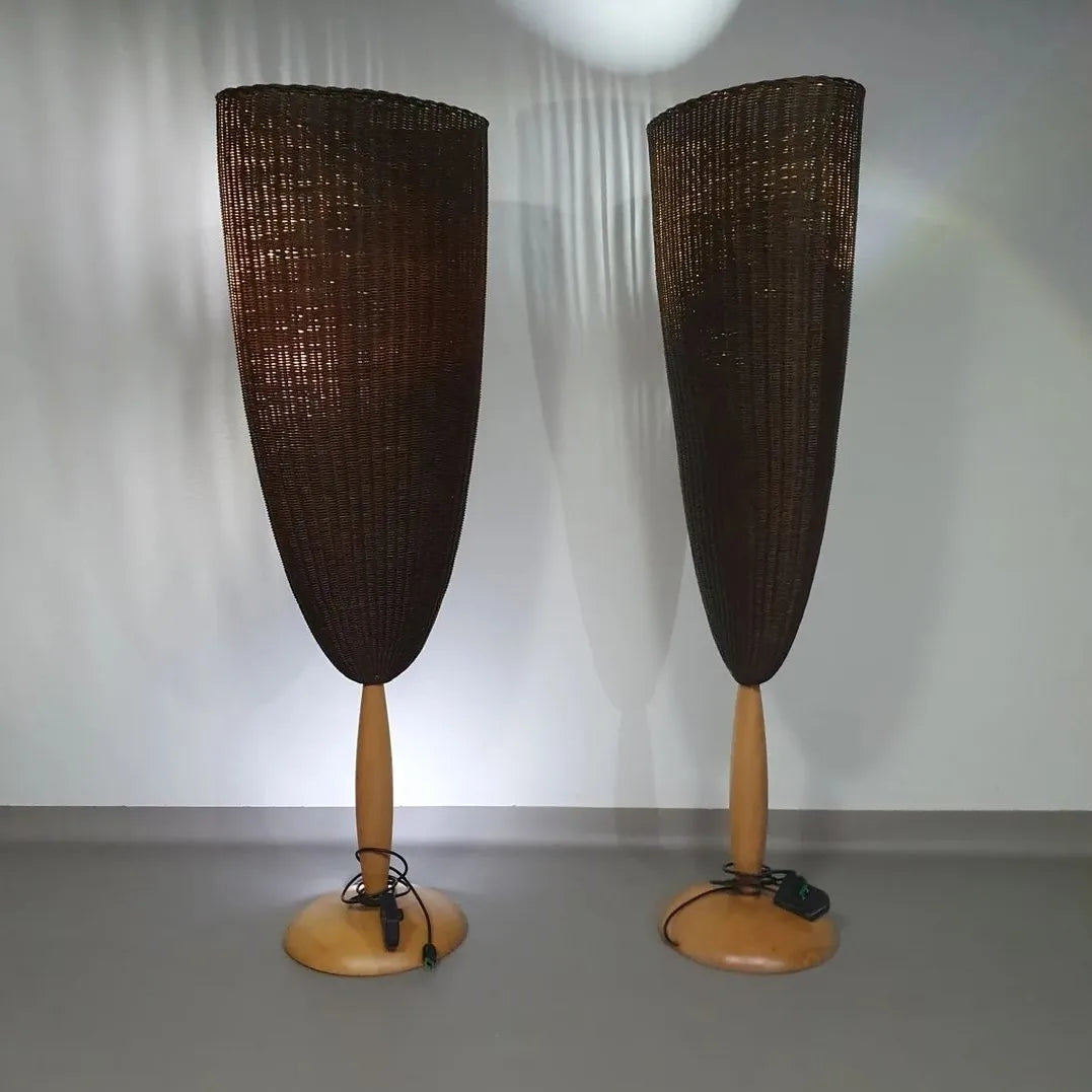 Smart Floor Lamp with Voice Control and Bluetooth ConnectivitySmart Floor Lamp with Voice Control and Bluetooth ConnectivityMarco Agnoli for Pierantonio Bonacina / Flûte / 2 x / XL 180 cm wicker floor lamps from 1991 Smart Floor Lamp with Voice Control and Bluetooth ConnectivitySmart Floor Lamp with Voice Control and Bluetooth ConnectivityMarco Agnoli for Pierantonio Bonacina / Flûte / 2 x / XL 180 cm wicker floor lamps from 1991