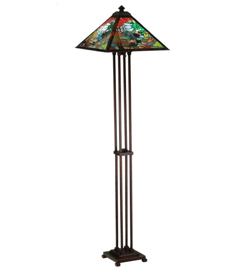 Metal Floor Lamp with a Matte Black Finish for a Sleek LookMetal Floor Lamp with a Matte Black Finish for a Sleek LookMeyda Lighting 140031 63.75"H Tiffany River of Life Floor Lamp Metal Floor Lamp with a Matte Black Finish for a Sleek LookMetal Floor Lamp with a Matte Black Finish for a Sleek LookMeyda Lighting 140031 63.75"H Tiffany River of Life Floor Lamp