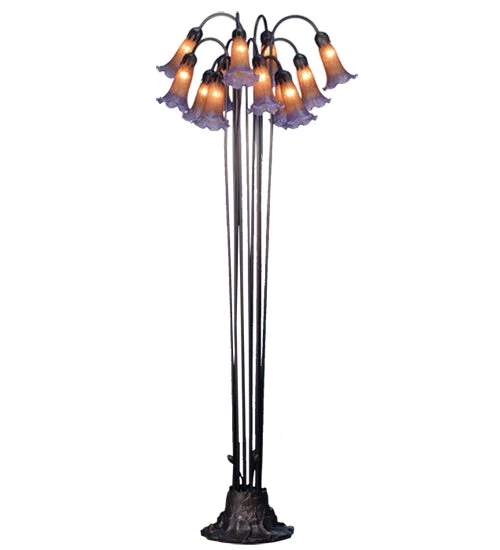 Bohemian Inspired Floor Lamp for Eclectic Home DecorBohemian Inspired Floor Lamp for Eclectic Home DecorMeyda Lighting 15946 60"H Amber/Purple Pond Lily 12 LT Floor Lamp