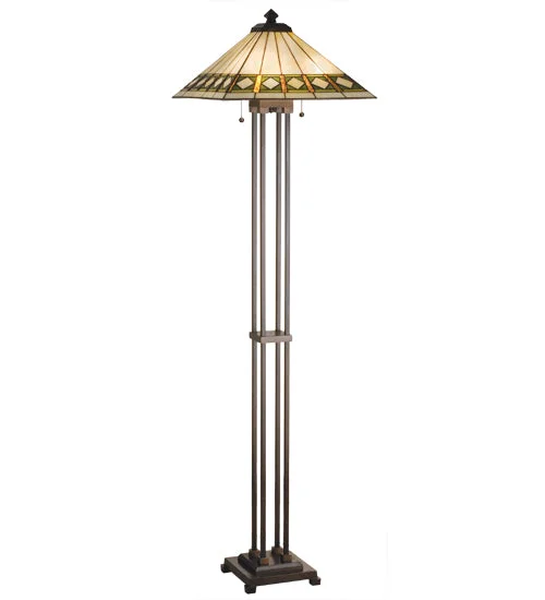 Smart Floor Lamp with Voice Control and Bluetooth ConnectivitySmart Floor Lamp with Voice Control and Bluetooth ConnectivityMeyda Lighting 17385 63"H Diamond Band Mission Floor Lamp