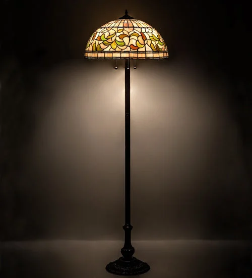 Smart Floor Lamp with Voice Control and Bluetooth ConnectivitySmart Floor Lamp with Voice Control and Bluetooth ConnectivityMeyda Lighting 242797 60" High Tiffany Turning Leaf Floor Lamp