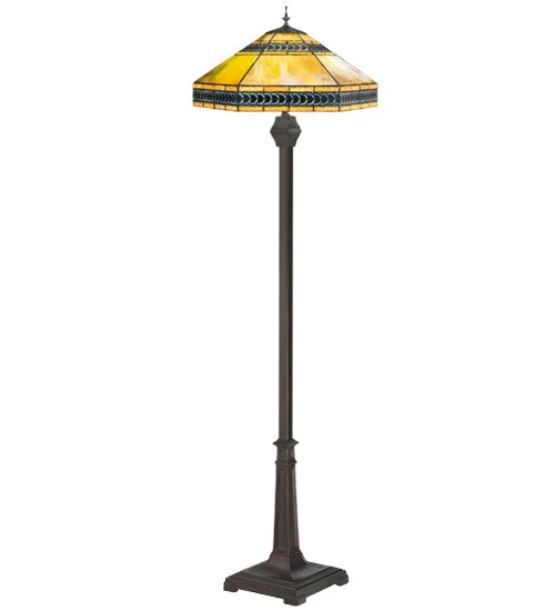 Glass Floor Lamp with Frosted Shades for Soft Diffused LightGlass Floor Lamp with Frosted Shades for Soft Diffused LightMeyda Lighting 26567 64"H Cambridge Floor Lamp