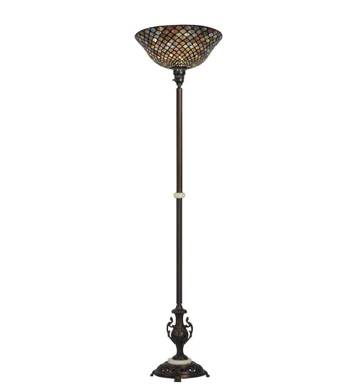 Bohemian Inspired Floor Lamp for Eclectic Home DecorBohemian Inspired Floor Lamp for Eclectic Home DecorMeyda Lighting 26626 70"H Tiffany Fishscale Torchiere Floor Lamp