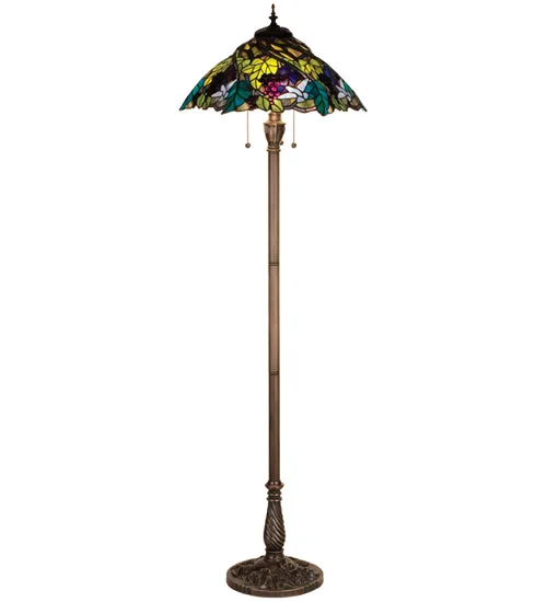 Rustic Farmhouse Style Floor Lamp for Cozy BedroomsRustic Farmhouse Style Floor Lamp for Cozy BedroomsMeyda Lighting 99339 64.5"H Spiral Grape Floor Lamp