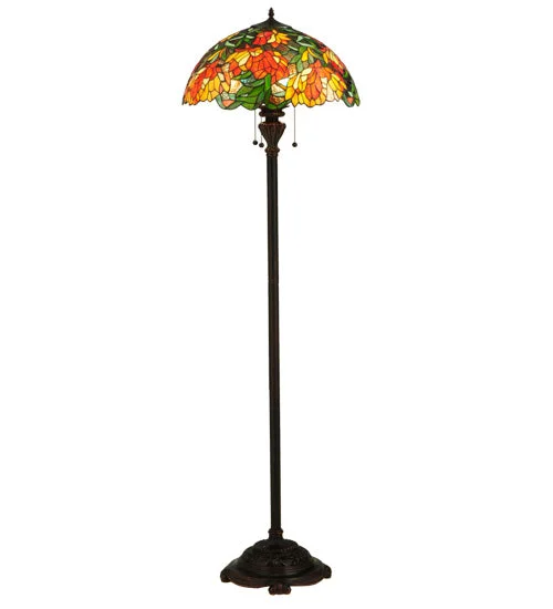 Wood Floor Lamp with Natural Grain for a Warm and Organic FeelWood Floor Lamp with Natural Grain for a Warm and Organic FeelMeyda Tiffany Lighting 134535 Lamella Three Light Floor Lamp Lamp Bronze / Dark
