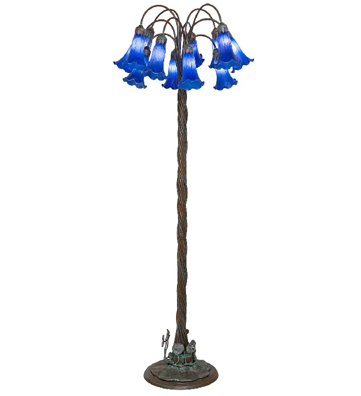 Glass Floor Lamp with Frosted Shades for Soft Diffused LightGlass Floor Lamp with Frosted Shades for Soft Diffused LightMeyda Tiffany Lighting 262117 Blue 12 Light Floor Lamp Lamp Bronze / Dark Glass Floor Lamp with Frosted Shades for Soft Diffused LightGlass Floor Lamp with Frosted Shades for Soft Diffused LightMeyda Tiffany Lighting 262117 Blue 12 Light Floor Lamp Lamp Bronze / Dark