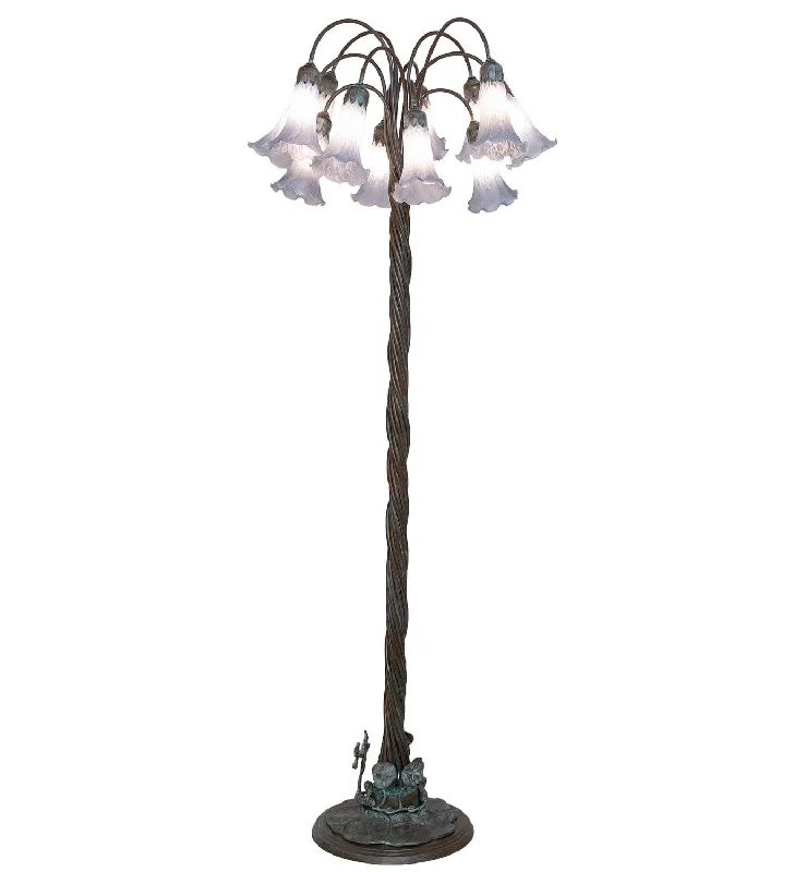 Marble Base Floor Lamp for a Touch of LuxuryMarble Base Floor Lamp for a Touch of LuxuryMeyda Tiffany Lighting 262121 Gray 12 Light Floor Lamp Lamp Bronze / Dark