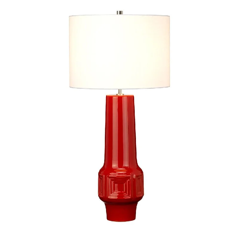 Bohemian Inspired Floor Lamp for Eclectic Home DecorBohemian Inspired Floor Lamp for Eclectic Home DecorMuswell Red Ceramic Table Lamp