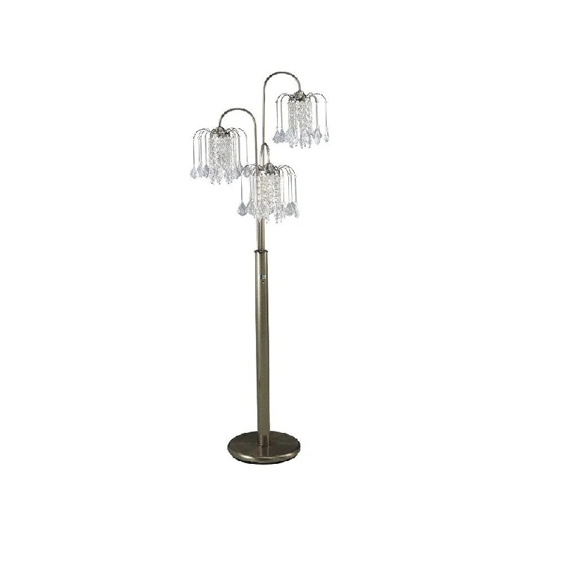 Metal Floor Lamp with a Matte Black Finish for a Sleek LookMetal Floor Lamp with a Matte Black Finish for a Sleek LookQ-Max Bronze Chandelier-style Floor Lamp