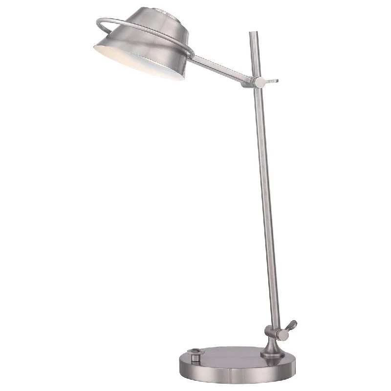 Rustic Farmhouse Style Floor Lamp for Cozy BedroomsRustic Farmhouse Style Floor Lamp for Cozy BedroomsQuoizel Spencer LED Brushed Nickel Table Lamp
