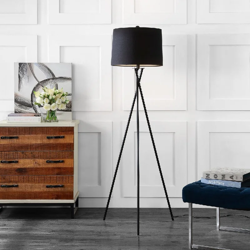 Industrial Style Floor Lamp with Exposed Bulbs for Loft ApartmentsIndustrial Style Floor Lamp with Exposed Bulbs for Loft ApartmentsSAFAVIEH Lighting Alyette Parsen 62-inch Led Floor Lamp - 22" W x 22" L x 61.5" H - Black - 22Wx22Dx62H