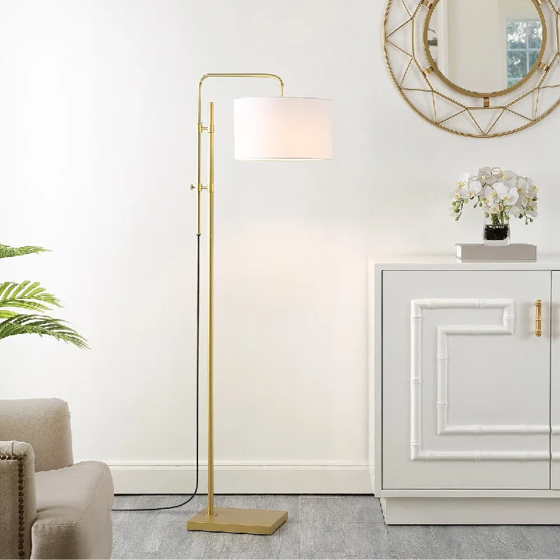 Dimmable Floor Lamp for Adjustable Lighting AmbianceDimmable Floor Lamp for Adjustable Lighting AmbianceSAFAVIEH Lighting Benita 62-inch Floor Lamp - 18" W x 13" D x 62" H - Gold - 18Wx13Dx62H Dimmable Floor Lamp for Adjustable Lighting AmbianceDimmable Floor Lamp for Adjustable Lighting AmbianceSAFAVIEH Lighting Benita 62-inch Floor Lamp - 18" W x 13" D x 62" H - Gold - 18Wx13Dx62H